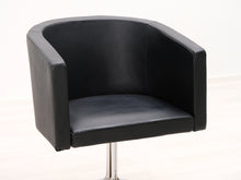 Lataa kuva Galleria-katseluun, Asko nahkanojatuoli pyörivällä jalalla musta
