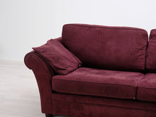 Lataa kuva Galleria-katseluun, 3-istuttava vuodesohva viininpunainen
