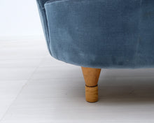 Lataa kuva Galleria-katseluun, 4-istuttava vintagesohva sininen
