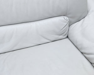 Italsofa 3-istuttava nahkasohva harmaa