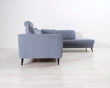 Lataa kuva Galleria-katseluun, 5-istuttava kulmasohva siniharmaa
