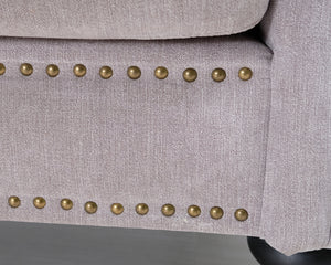 Chesterfield nojatuoli vaaleanharmaa