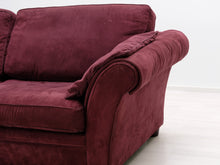 Lataa kuva Galleria-katseluun, 3-istuttava vuodesohva viininpunainen
