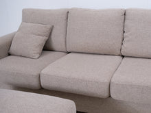 Lataa kuva Galleria-katseluun, 6-istuttava kulmasohva ja rahi beige
