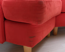 Lataa kuva Galleria-katseluun, Asko 4-istuttava kangassohva punainen
