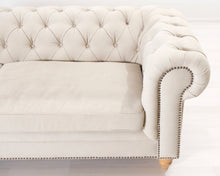 Lataa kuva Galleria-katseluun, 3-istuttava tygsohva beige
