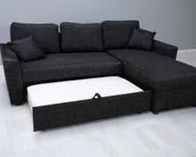 Lataa kuva Galleria-katseluun, Asko 3-istuttava vuodesohva divaanilla tummanharmaa
