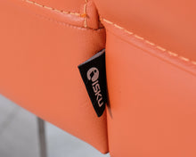 Lataa kuva Galleria-katseluun, Isku 3-istuttava nahkasohva oranssi
