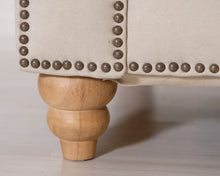 Lataa kuva Galleria-katseluun, 3-istuttava tygsohva beige
