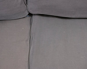 3-istuttava kangassohva ja rahi harmaa