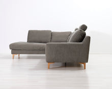 Lataa kuva Galleria-katseluun, 4-istuttava kulmasohva vihreänharmaa
