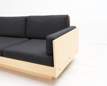 Lataa kuva Galleria-katseluun, Artek Ben af Schultén 556 3-istuttava sohva musta
