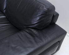 Lataa kuva Galleria-katseluun, Natuzzi 3-istuttava nahkasohva musta
