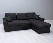 Lataa kuva Galleria-katseluun, Asko 3-istuttava vuodesohva divaanilla tummanharmaa
