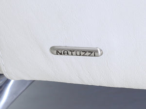 Natuzzi 2-istuttava nahkasohva valkoinen