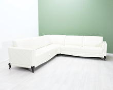 Lataa kuva Galleria-katseluun, 5-istuttava nahkasohva valkoinen
