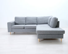 Lataa kuva Galleria-katseluun, 4-istuttava kulmasohva harmaa
