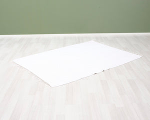 Puuvillamatto 196 x 143 cm valkoinen