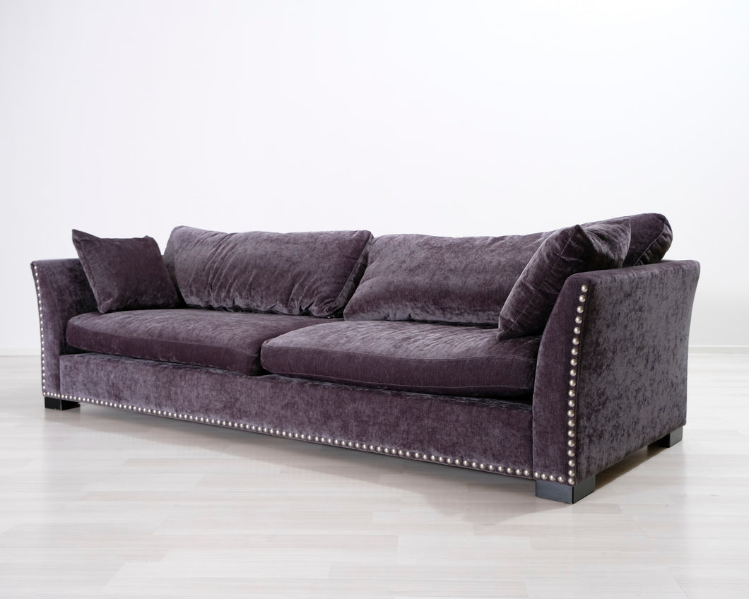 3-istuttava samettisohva harmaa