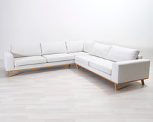 Lataa kuva Galleria-katseluun, 6-istuttava kulmasohva vaaleanharmaa
