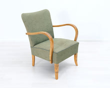 Lataa kuva Galleria-katseluun, Vintage nojatuoli vihreä
