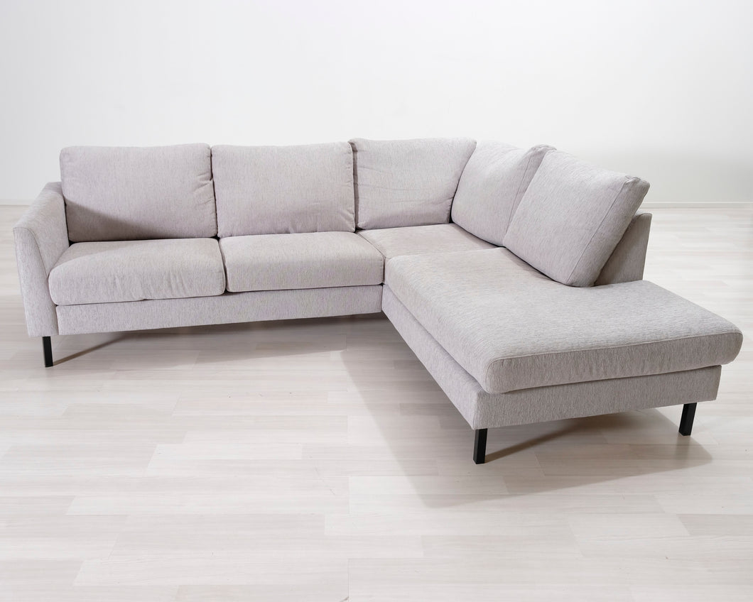 4-istuttava kulmasohva vaaleanharmaa