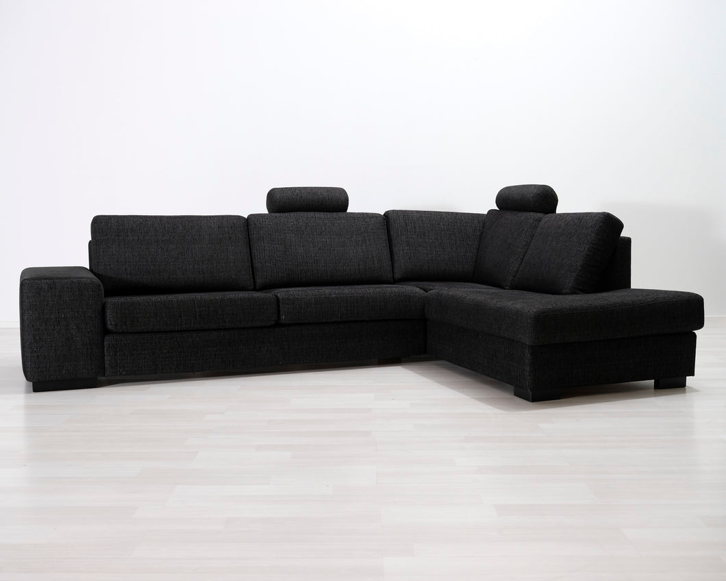 5-istuttava kulmasohva tummanharmaa